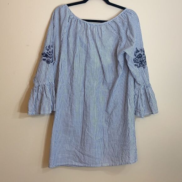 Blue island medium embroidered top stripes navy and white (g1) - Picture 4 of 5